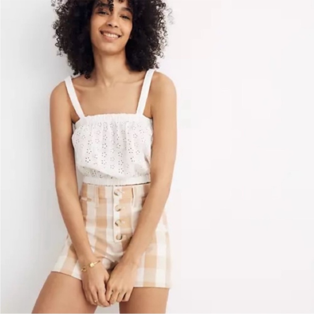 Madewell Eyelet Crop Tank XXS